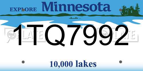 1TQ7992 Minnesota License Plate
