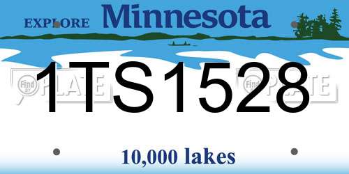 1TS1528 Minnesota License Plate