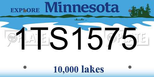 1TS1575 Minnesota License Plate