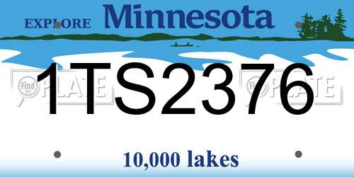 1TS2376 Minnesota License Plate