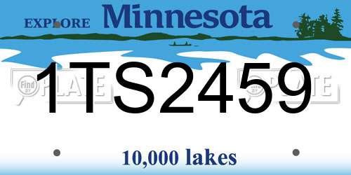 1TS2459 Minnesota License Plate