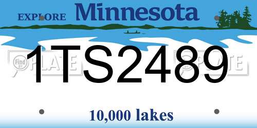 1TS2489 Minnesota License Plate