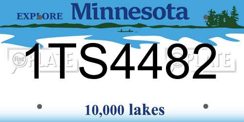 1TS4482 Minnesota License Plate