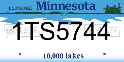 1TS5744 Minnesota License Plate