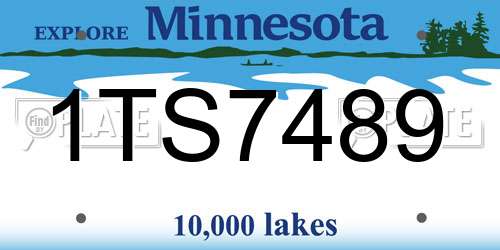 1TS7489 Minnesota License Plate