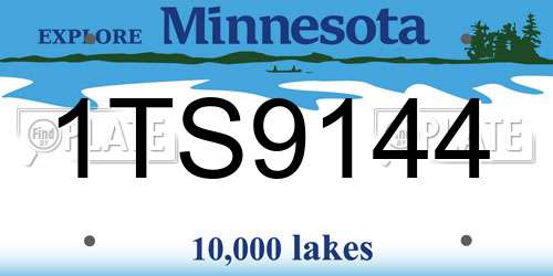 1TS9144 Minnesota License Plate