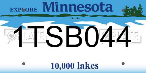1TSB044 Minnesota License Plate