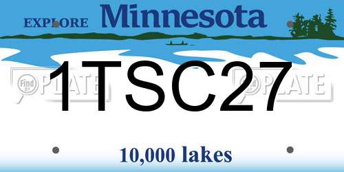 1TSC27 Minnesota License Plate