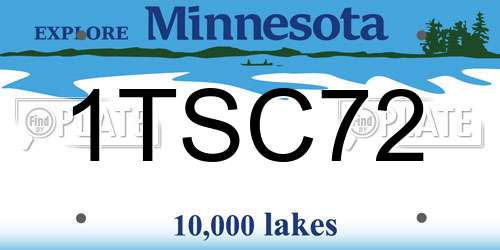 1TSC72 Minnesota License Plate