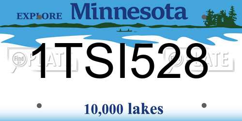 1TSI528 Minnesota License Plate