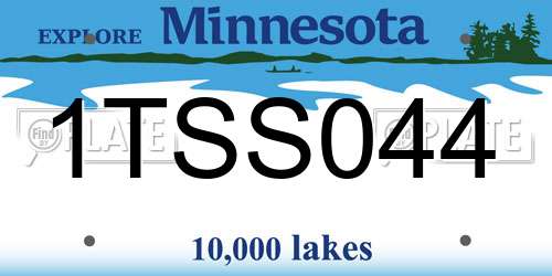 1TSS044 Minnesota License Plate