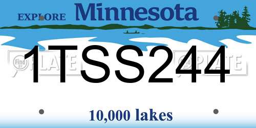 1TSS244 Minnesota License Plate
