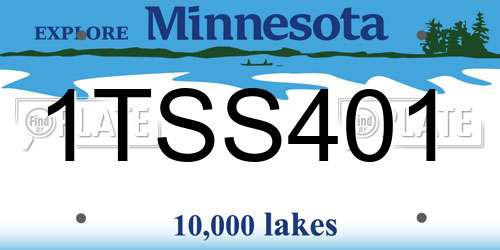 1TSS401 Minnesota License Plate