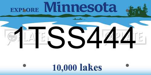 1TSS444 Minnesota License Plate