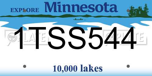 1TSS544 Minnesota License Plate