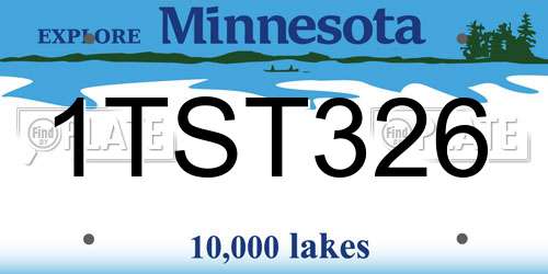 1TST326 Minnesota License Plate