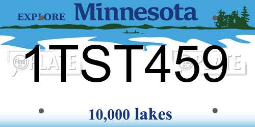 1TST459 Minnesota License Plate