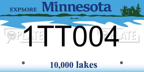 1TT004 Minnesota License Plate