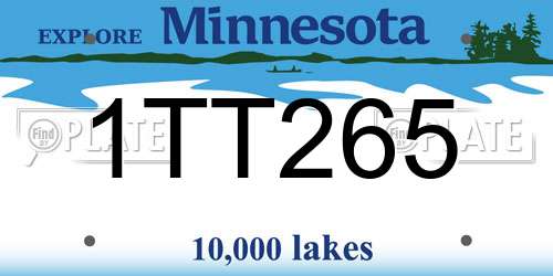 1TT265 Minnesota License Plate