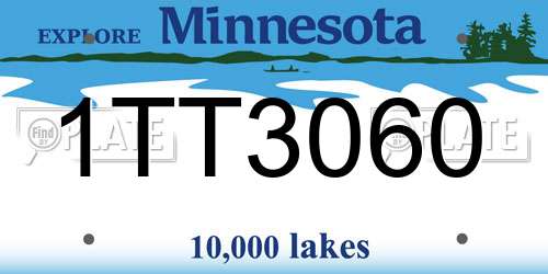 1TT3060 Minnesota License Plate