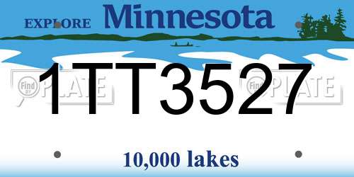 1TT3527 Minnesota License Plate