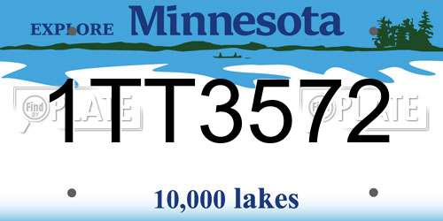 1TT3572 Minnesota License Plate