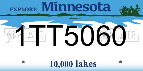 1TT5060 Minnesota License Plate
