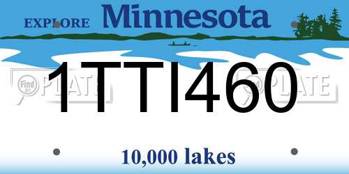 1TTI460 Minnesota License Plate