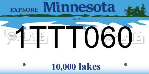 1TTT060 Minnesota License Plate