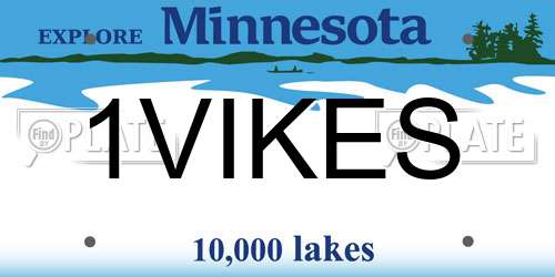1VIKES Minnesota License Plate