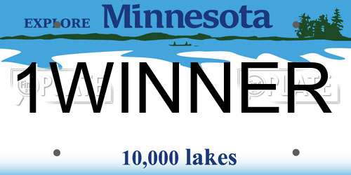 1WINNER Minnesota License Plate