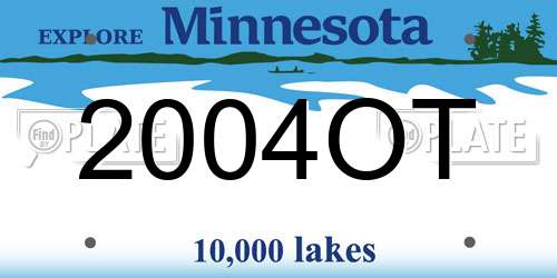 2004OT Minnesota License Plate