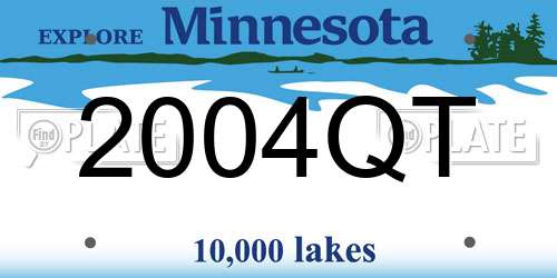 2004QT Minnesota License Plate