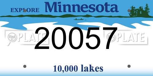 20057 Minnesota License Plate