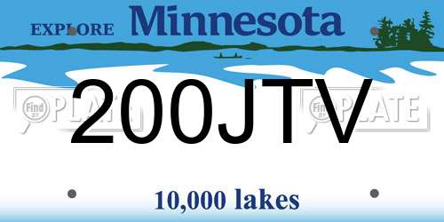 200JTV Minnesota License Plate