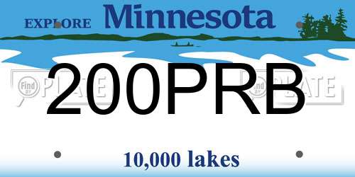 200PRB Minnesota License Plate