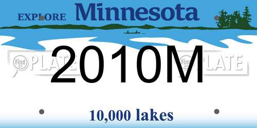 2010M Minnesota License Plate