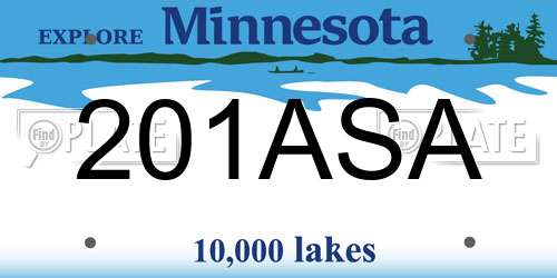201ASA Minnesota License Plate