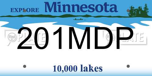 201MDP Minnesota License Plate