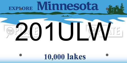 201ULW Minnesota License Plate