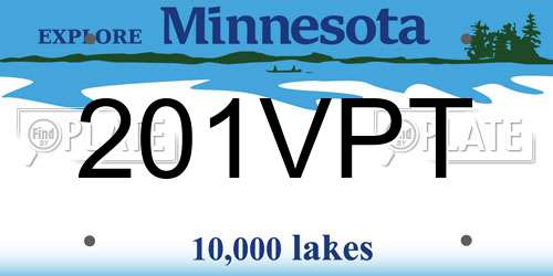 201VPT Minnesota License Plate