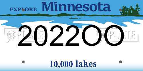 2022OO Minnesota License Plate