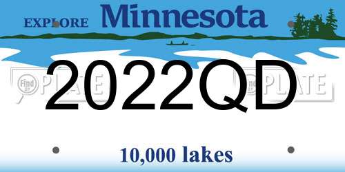2022QD Minnesota License Plate