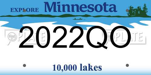 2022QO Minnesota License Plate