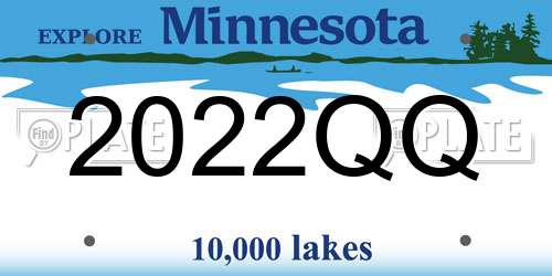 2022QQ Minnesota License Plate