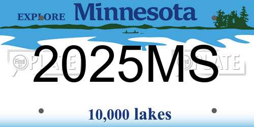 2025MS Minnesota License Plate