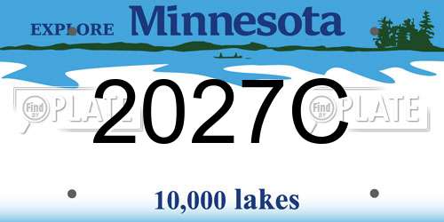 2027C Minnesota License Plate
