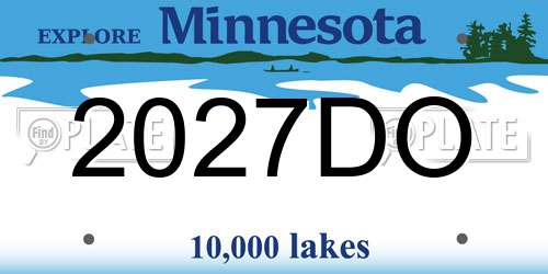 2027DO Minnesota License Plate