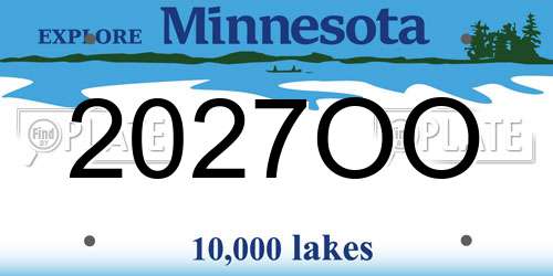 2027OO Minnesota License Plate