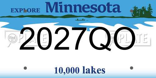 2027QO Minnesota License Plate